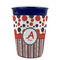 Red & Black Dots & Stripes Party Cup Sleeves - without bottom - FRONT (on cup)