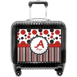 Red & Black Dots & Stripes Pilot / Flight Suitcase (Personalized)