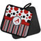 Red & Black Dots & Stripes Pot Holders - PARENT MAIN