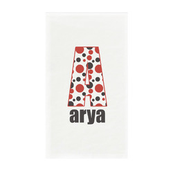 Red & Black Dots & Stripes Guest Paper Towels - Full Color - Standard (Personalized)