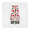 Red & Black Dots & Stripes Standard Decorative Napkins (Personalized)