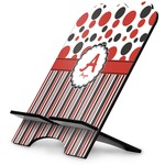 Red & Black Dots & Stripes Stylized Tablet Stand (Personalized)