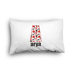 Red & Black Dots & Stripes Pillow Case - Graphic (Personalized)