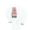 Red & Black Dots & Stripes White Plastic 7" Stir Stick - Single Sided - Round - Front & Back