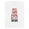 Red & Black Dots & Stripes White Treat Bag - Front View