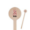 Red & Black Dots & Stripes Wooden 6" Stir Stick - Round - Closeup