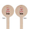 Red & Black Dots & Stripes Wooden 7.5" Stir Stick - Round - Double Sided - Front & Back
