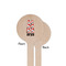 Red & Black Dots & Stripes Wooden 7.5" Stir Stick - Round - Single Sided - Front & Back