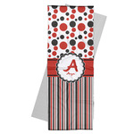 Red & Black Dots & Stripes Yoga Mat Towel (Personalized)