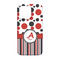 Red & Black Dots & Stripes iPhone 13 Pro Case - Back