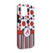 Red & Black Dots & Stripes iPhone 13 Pro Tough Case -  Angle