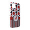 Red & Black Dots & Stripes iPhone 14 Pro Case - Angle