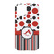 Red & Black Dots & Stripes iPhone 15 Case - Back