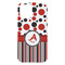 Red & Black Dots & Stripes iPhone 15 Plus Case - Back