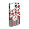 Red & Black Dots & Stripes iPhone 15 Pro Case - Angle