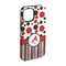 Red & Black Dots & Stripes iPhone 15 Pro Tough Case - Angle