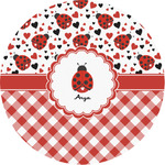 Ladybugs & Gingham Multipurpose Round Labels - 1" (Personalized)