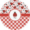 Ladybugs & Gingham 1" Multipurpose Round Labels - Single Sticker