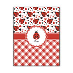 Ladybugs & Gingham Wood Print - 11x14 (Personalized)