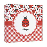 Ladybugs & Gingham Canvas Print - 12x12 (Personalized)