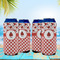 Ladybugs & Gingham 16oz Can Sleeve - Set of 4 - LIFESTYLE