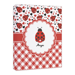 Ladybugs & Gingham Canvas Print - 16x20 (Personalized)