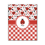 Ladybugs & Gingham Wood Print - 16x20 (Personalized)