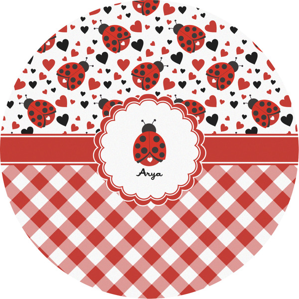 Custom Ladybugs & Gingham Multipurpose Round Labels - 2" (Personalized)