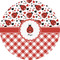 Ladybugs & Gingham 3" Multipurpose Round Labels - Single Sticker