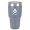 Ladybugs & Gingham 30 oz Stainless Steel Ringneck Tumbler - Grey - Front