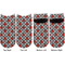 Ladybugs & Gingham Adult Ankle Socks - Double Pair - Front and Back - Apvl