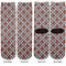 Ladybugs & Gingham Adult Crew Socks - Double Pair - Front and Back - Apvl