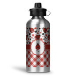 Ladybugs & Gingham Water Bottles - 20 oz - Aluminum (Personalized)