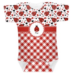 Ladybugs & Gingham Baby Bodysuit 0-3 (Personalized)