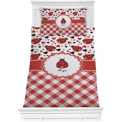 Ladybugs & Gingham Comforter Set - Twin XL (Personalized)