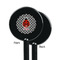 Ladybugs & Gingham Black Plastic 5.5" Stir Stick - Single Sided - Round - Front & Back