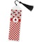 Ladybugs & Gingham Bookmark with tassel - Flat