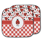 Ladybugs & Gingham Car Sun Shade - Two Piece (Personalized)