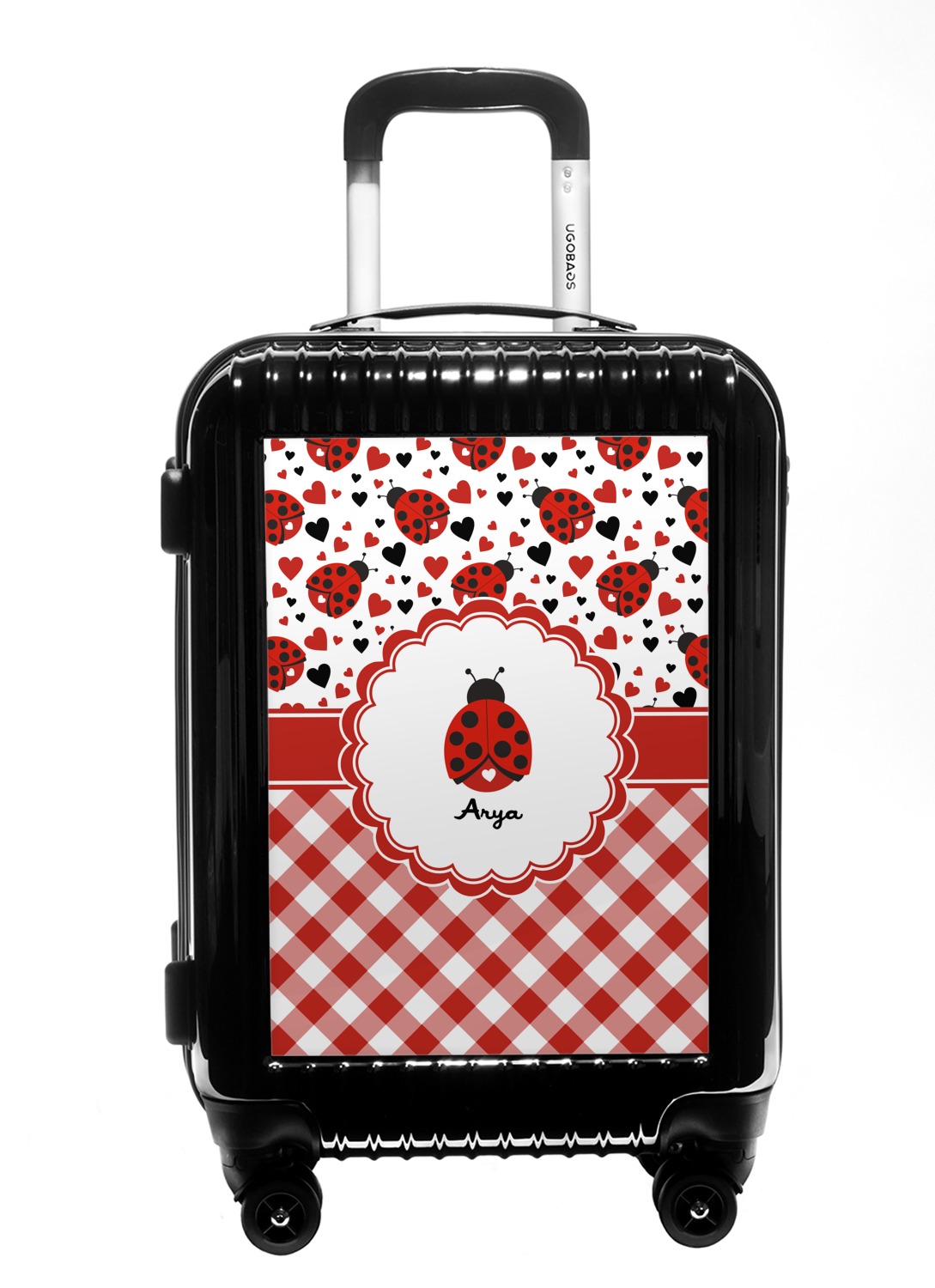 red hard shell suitcase