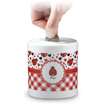 Ladybugs & Gingham Coin Bank (Personalized)