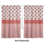 Ladybugs & Gingham Curtain Panel - Custom Size