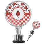 Ladybugs & Gingham Wine Bottle Stopper (Personalized)