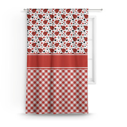 Ladybugs & Gingham Curtain Panel - Custom Size