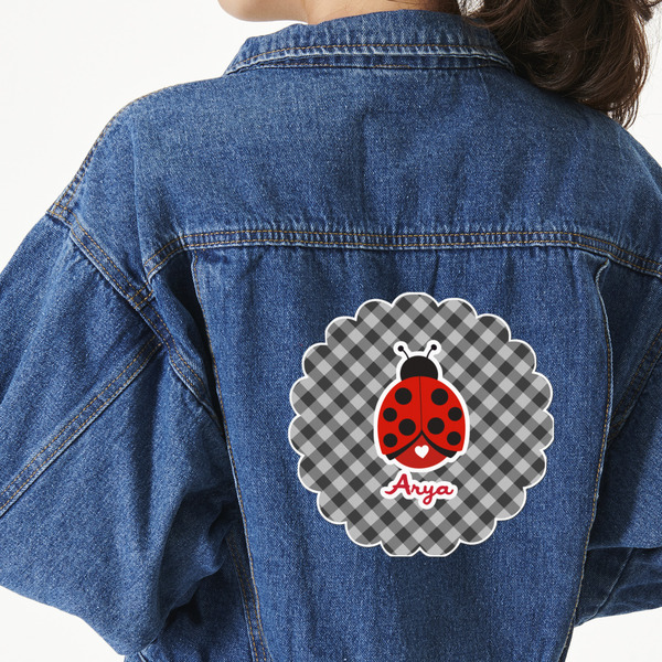 Custom Ladybugs & Gingham Large Custom Shape Patch - 2XL (Personalized)