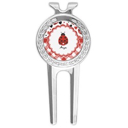 Ladybugs & Gingham Golf Divot Tool & Ball Marker (Personalized)