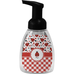 Ladybugs & Gingham Foam Soap Bottle - Black (Personalized)