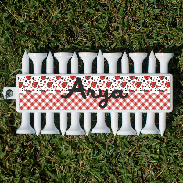 Custom Ladybugs & Gingham Golf Tees & Ball Markers Set (Personalized)