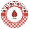 Ladybugs & Gingham Icing Circle - Small - Single