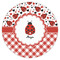 Ladybugs & Gingham Icing Circle - XSmall - Single