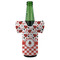 Ladybugs & Gingham Jersey Bottle Cooler - Set of 4 - FRONT (on bottle)